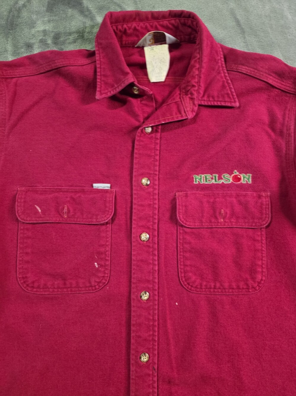 Vintage Carhartt Rugged Outdoor Wear Red Heavyweight Lg Sleeve USA Made Men's L